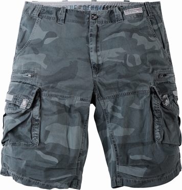 Shorts camouflage-look, camo grijs