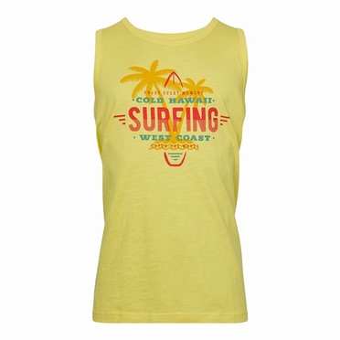 Replika tanktop Surfing print, geel