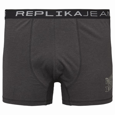 Replika boxershort m. stretch True Denim, antraciet