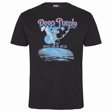 Replika Jeans T-shirt 'Deep Purple', zwart