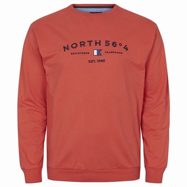 North 56°4 sweater 'North 56°4' borduur, paprika
