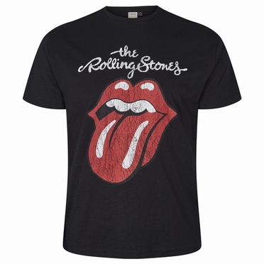 North 56Denim t-shirt Rolling Stones, zwart