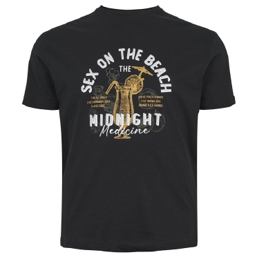 North 56Denim T-shirt 'Sex on the Beach', zwart