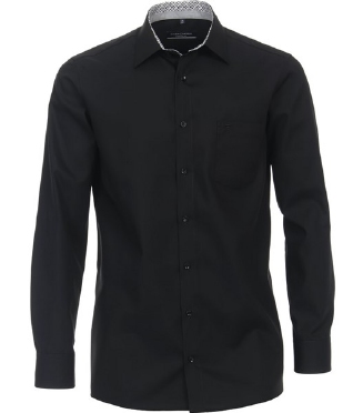 Casa Moda overhemd Comfort Fit strijkvrij, zwart