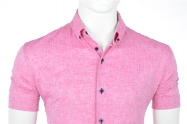 Eden Valley overhemd regular fit AMSTERDAM linnen, roze