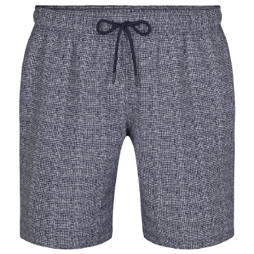 North 56°4 Zwemshorts m. fijne print, navy/wit