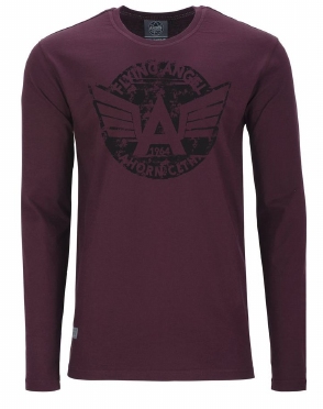 Ahorn T-shirt LM "Flying Angel", bordo