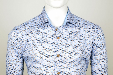 Eden Valley overhemd regular fit, creme wit+printje