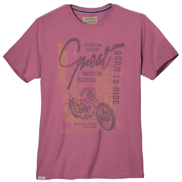 Redfield t-shirt 'Motor Bikes', vintage roze