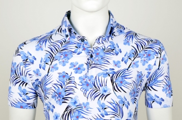 Eden Valley stretch overhemd regular fit, wit bloemprint