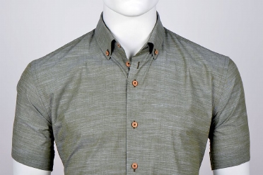 Eden Valley overhemd regular fit, uni groen