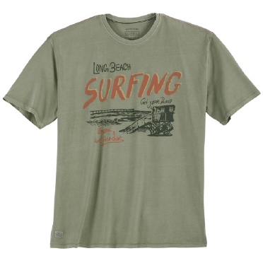 Redfield t-shirt 'Surfing', vintage olijfgroen