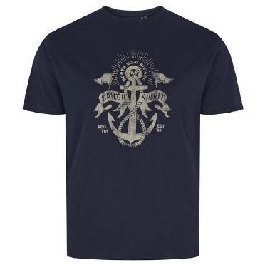 North 56°4 T-shirt 'Sailor Spirit', navy blauw