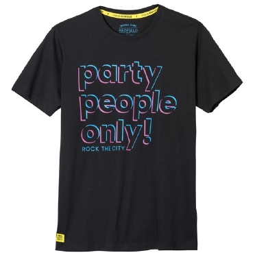 Redfield t-shirt 'Party People Only', zwart