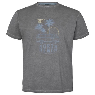 North 56Denim T-shirt 'VW Ocean Vibes', antraciet