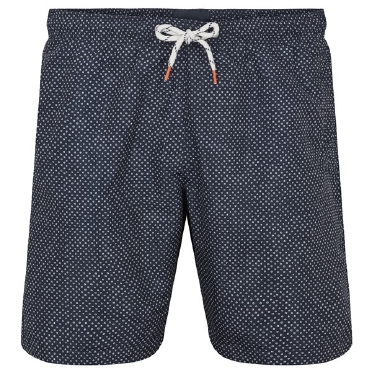 North 56°4 Zwemshorts witte bolletjes print, navy