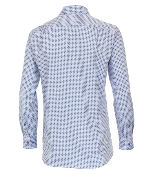 Casa Moda Kent overhemd LM Comfort Fit, l.blauw m. ruitjes