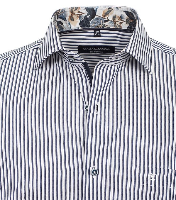 Casa Moda overhemd Comfort Fit, streep wit/blauw