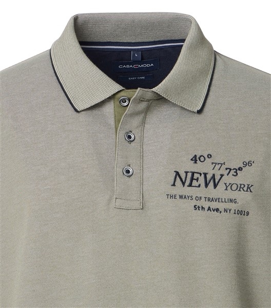 Casa Moda zomer polo 'New York', mosgroen