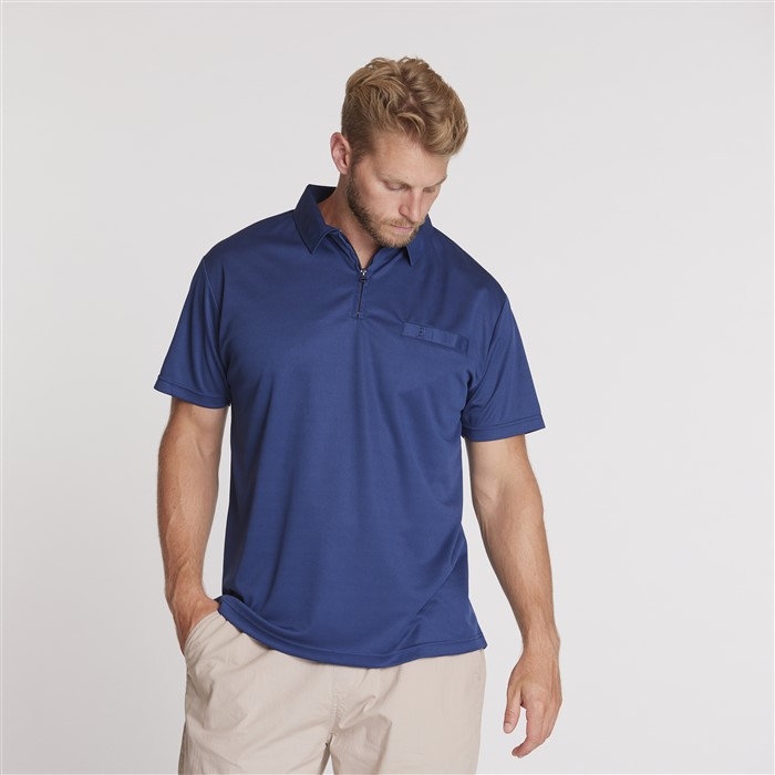 North 56°4 polo korte mouw Cool Effect, navy