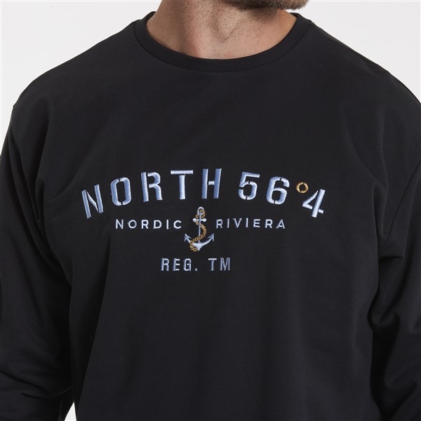 North 56°4 sweater 'NORTH 56°4', zwart