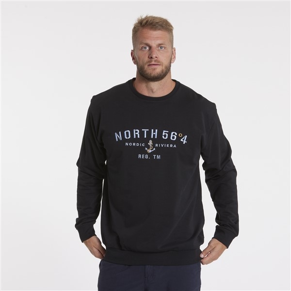 North 56°4 sweater 'NORTH 56°4', zwart