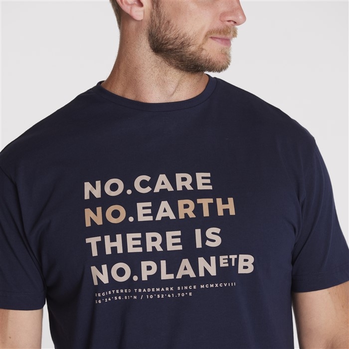 North 56°4 T-shirt 'NO PLANET B', navy blauw