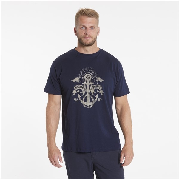 North 56°4 T-shirt 'Sailor Spirit', navy blauw