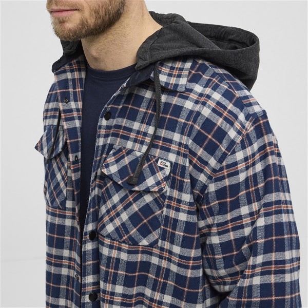 North 56Denim Overshirt flanel afn. capuchon, geruit