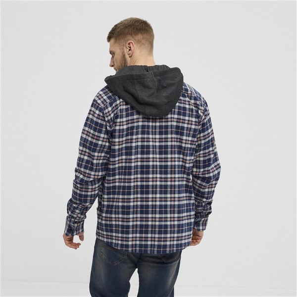 North 56Denim Overshirt flanel afn. capuchon, geruit