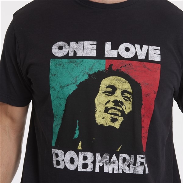 North 56Denim printed t-shirt 'Bob Marley', navy
