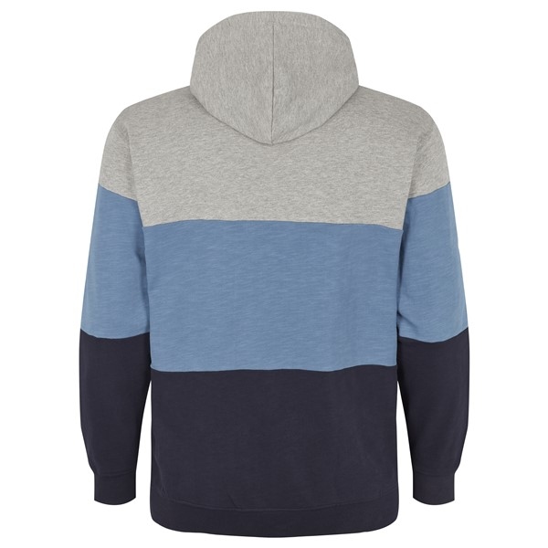 North 56Denim sweater m. capuchon, grijs-blauw-navy
