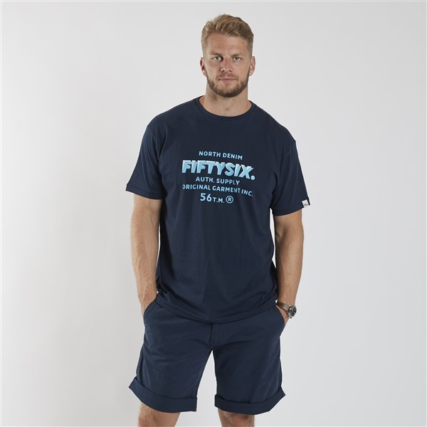 North 56Denim T-shirt FIFTYSIX, navy