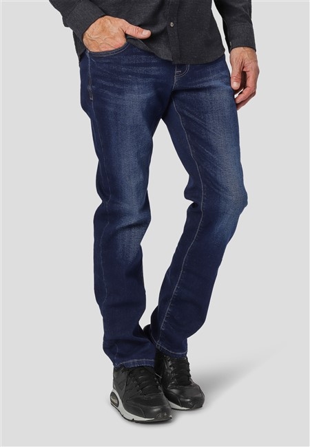 Pre End Jeans m. stretch Robbie L32, dark blue wash