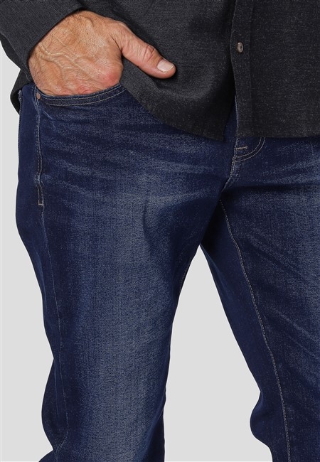 Pre End Jeans m. stretch Robbie L32, dark blue wash