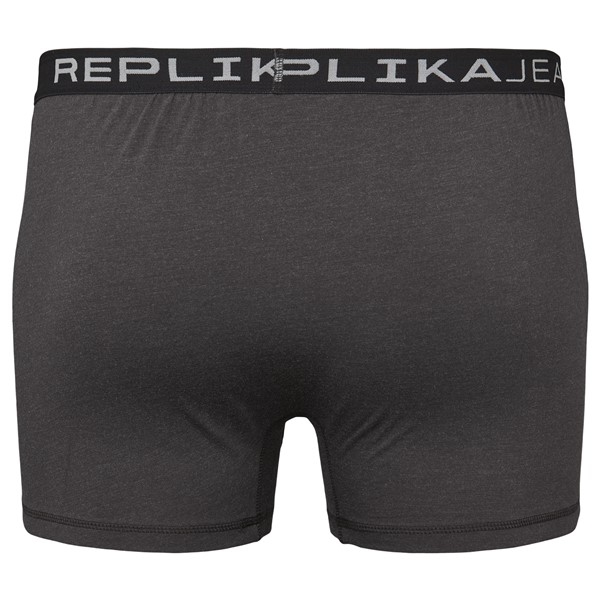 Replika boxershort m. stretch True Denim, antraciet