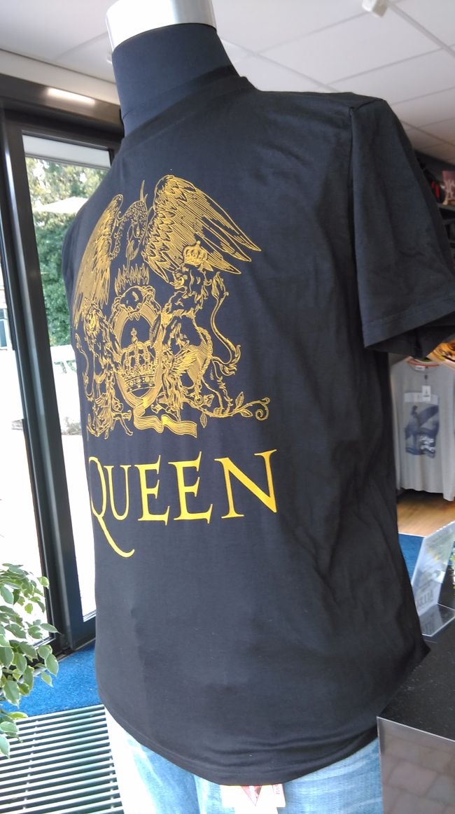 Replika t-shirt 'Queen' print, zwart