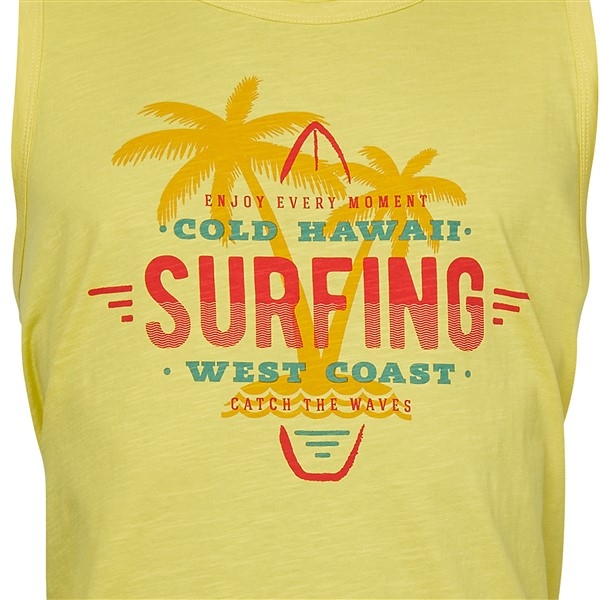 Replika tanktop Surfing print, geel