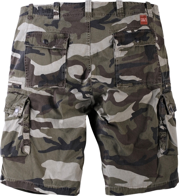 Shorts camouflage-look, camo groen